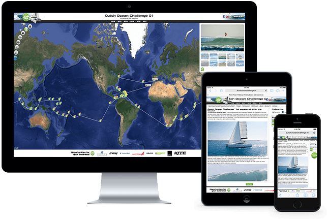Dutch Ocean Challenge website on Desktop and mobile devices